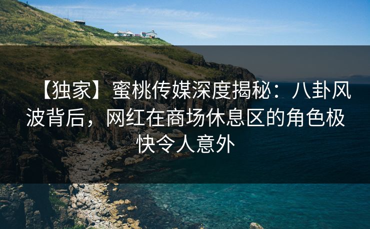 【独家】蜜桃传媒深度揭秘：八卦风波背后，网红在商场休息区的角色极快令人意外